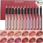 12Pcs Velvet Matte Lipstick
